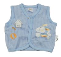 Svetlomodrá vesta s psíkom