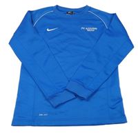 Modrá sportovní mikina s nápisem a logem Nike