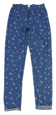 Modré květované tregíny riflového vzhledu Topolino