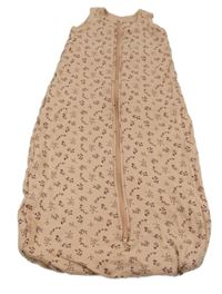 Starorůžovo-vínový květovaný zateplený spací pytel Lupilu