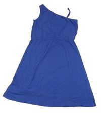 Tmavomodré šaty s odhaleným ramenem Tchibo