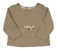 Béžový sveter s vreckom