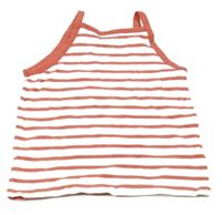 Bielo-ružový pruhovaný top H&M