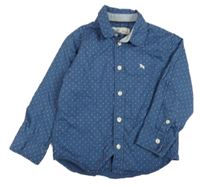 Modro-bílá puntíkatá košile H&M