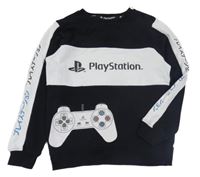 Černo-bílá mikina s ovladačem - Playstation 