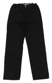 Čierne plátenné slim fit nohavice H&M