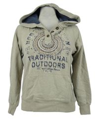 Dámská béžová mikina s potiskem a kapucí Gina