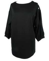 Dámska čierna mikinová tunika Papaya