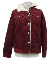 Dámská vínová manšestrová zateplená bunda Denim 