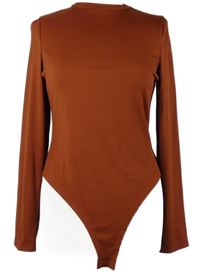 Dámské skořicové žebrované body 