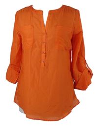 Dámská červená halenka s rolovacími rukávy Tom Tailor