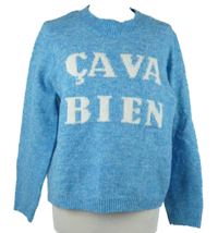 Dámský modrý svetr s nápisem Primark 