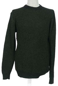 Pánsky khaki melírovaný sveter