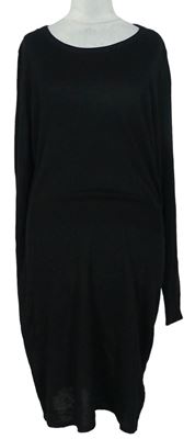 Dámske čierne svetrové šaty H&M