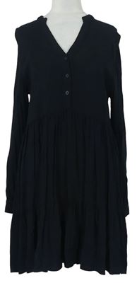 Dámske čierne košeľové šaty Amisu