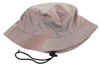 Dámsky ružový sametovo/manšestrový klobúk