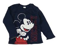 Tmavomodrá zateplená mikina s Mickey Mousem Disney