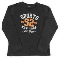 Antracitové triko s nápisem Zeeman