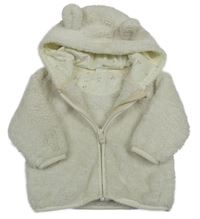 Smotanová chlpatá prepínaci mikina s kapucňou Next