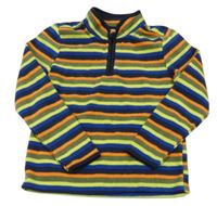 Farebná pruhovaná fleecová mikina kids