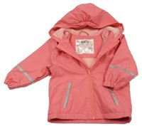 Růžová nepromokavá zateplená bunda s kapucí Lupilu