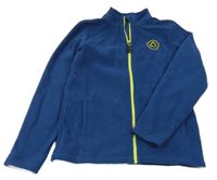 Tmavomodrá fleecová prepínaci mikina s nášivkou Crivit