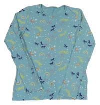 Modré tričko s obrázkami kids