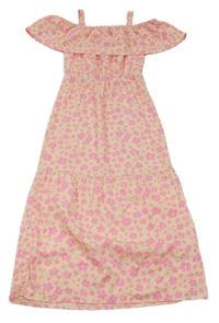 Béžové šaty s kvietkami Pepco