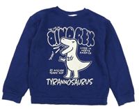 Modrá mikina s dinosaurom H&M