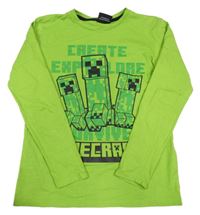 Zelené triko s Minecraft