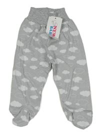 Nové - Šedé polodupačky s mraky New baby