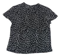 Čierno-strieborné vzorované tričko Primark