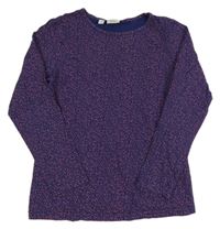 Tmavomodro-růžové puntíkaté triko bpc