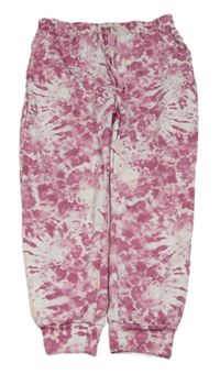Ružovo-biele batikované turecké nohavice Shosho