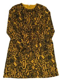 Žluto-černé vzorované šaty Only