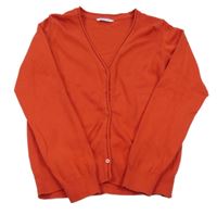 Červený propínací svetr M&S