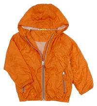 Oranžová šusťáková jarní bunda s kapucí Next