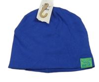 Nové - modrá žebrovaná čepice 