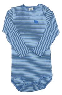 Modro-biele pruhované body s potlačou