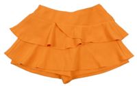 Oranžové vrstvené sukňové kraťasy River Island