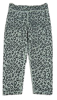 Světlezeleno-černé vzorované sportovní capri legíny H&M