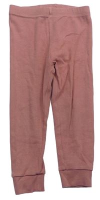Ružové rebrované pyžamové nohavice Next