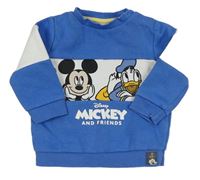 Modro-biela mikina s Mickeym Disney