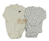 2x - Smetanové body s rolákem + bílé body se zvířátky 