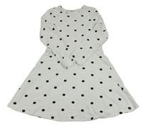 Bílé puntíkované bavlněné šaty Bonprix