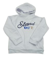 Bílá mikina s nápisem a kapucí Beba kids