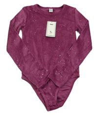 Nové - Růžové plyšové cvičební body se třpytkami Tu