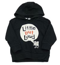 Černá mikina s nápisem a kapucí George 