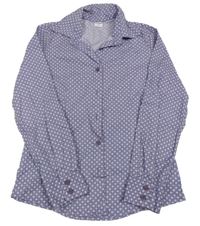 Fialovo-modrá vzorovaná halenka Pocopiano