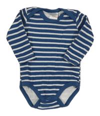 Tmavomodro-bílé pruhované tepláky Bornino